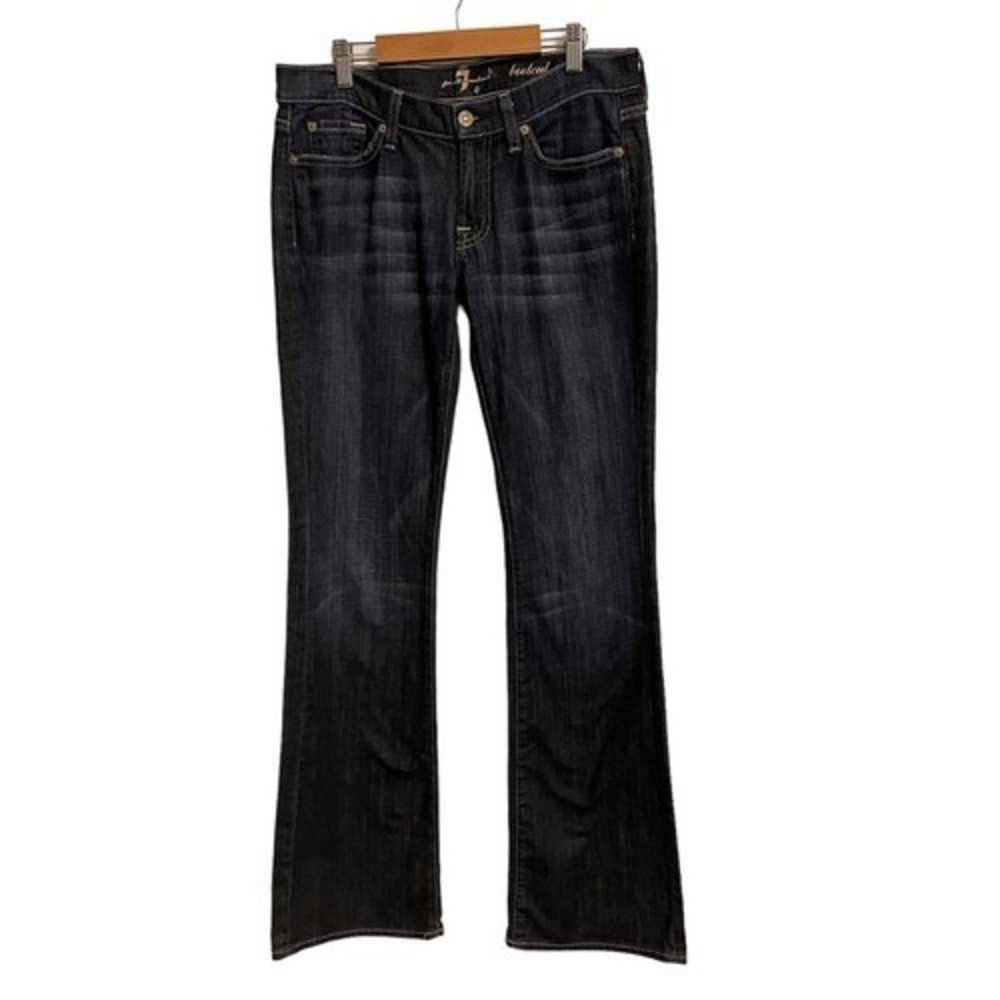 7 For All Mankind Womens Bootcut Jeans Dark Wash Stretch Denim Size 28 Y2K